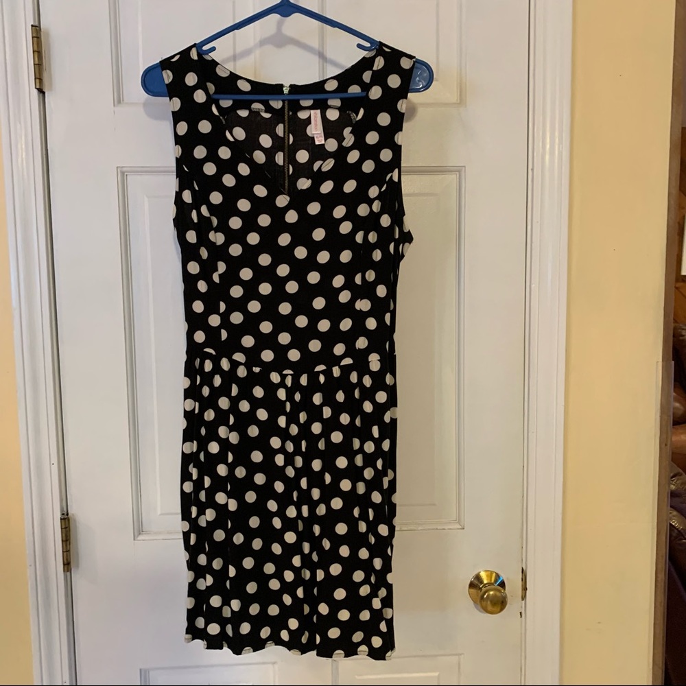 Black and white pokadot sleeveless dress by Xhilaration.